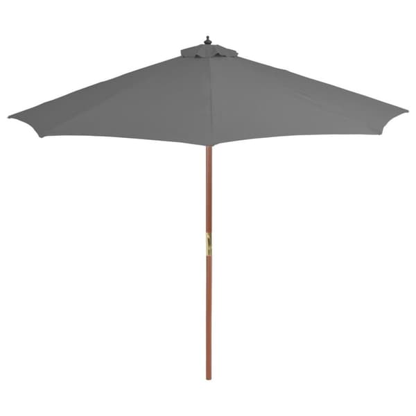 vidaXL Parasoll med trestang 300 cm antrasitt