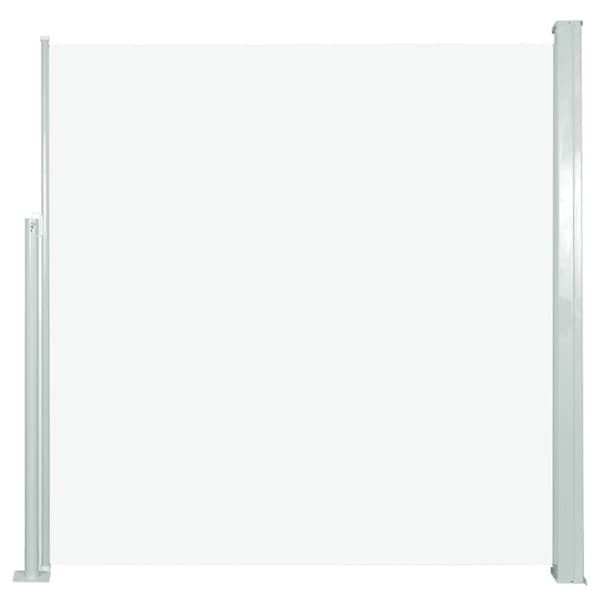 vidaXL Uttrekkbar sidemarkise 140 x 300 cm kremhvit