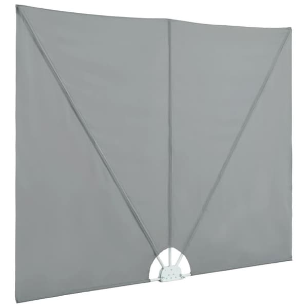 vidaXL Sammenleggbar sidemarkise for terrasse grå 300x150 cm