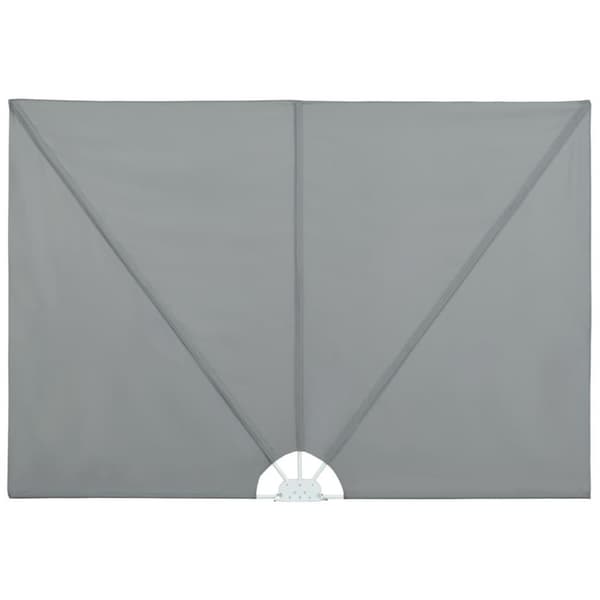 vidaXL Sammenleggbar sidemarkise for terrasse grå 300x150 cm