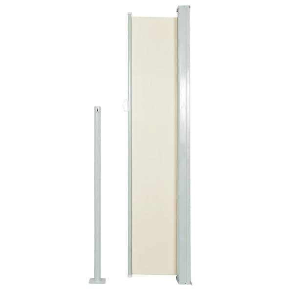 vidaXL Uttrekkbar sidemarkise 120 x 300 cm kremhvit