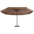 Miniatyrbilde 2 av 7: vidaXL Parasol med aluminiumsstang 500 cm gråbrun