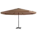 Miniatyrbilde 1 av 7: vidaXL Parasol med aluminiumsstang 500 cm gråbrun