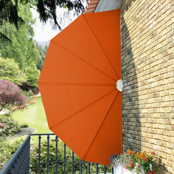 vidaXL Sidomarkis för terrass terrakotta 200 cm