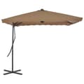 Miniatyrbilde 4 av 7: vidaXL Parasoll med stålstang 250x250 cm gråbrun