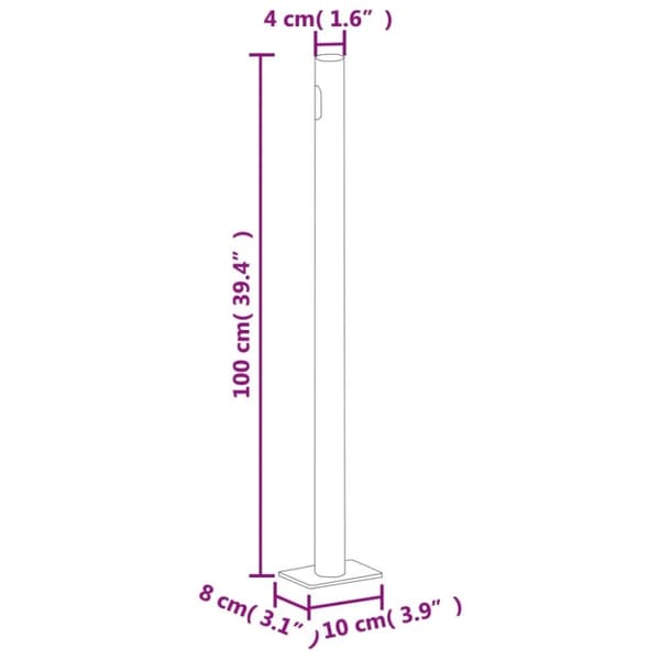 vidaXL Uttrekkbar sidemarkise 160 x 500 cm rød