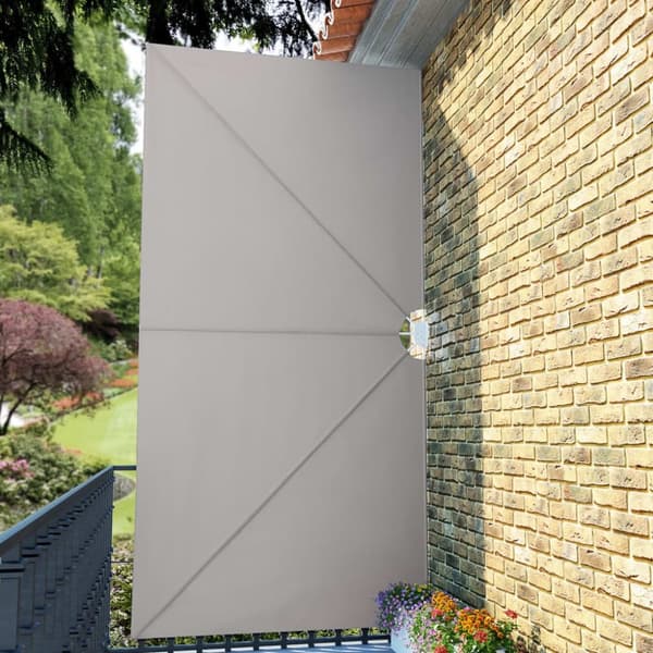 vidaXL Sammenleggbar sidemarkise for terrasse krem 400x200 cm