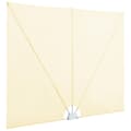 Miniatyrbilde 5 av 9: vidaXL Sammenleggbar sidemarkise for terrasse krem 400x200 cm