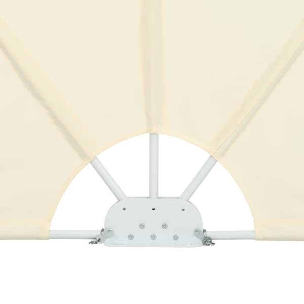 vidaXL Sammenleggbar sidemarkise for terrasse krem 400x200 cm