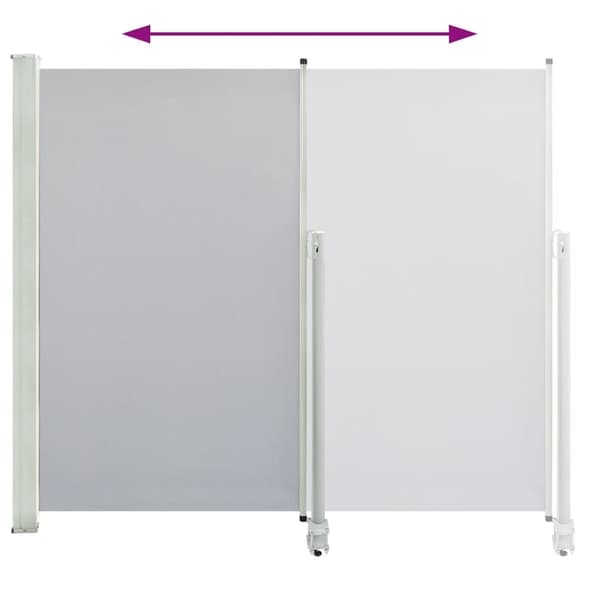 vidaXL sammenrullelig sidemarkise til terrassen 160x300 cm grå