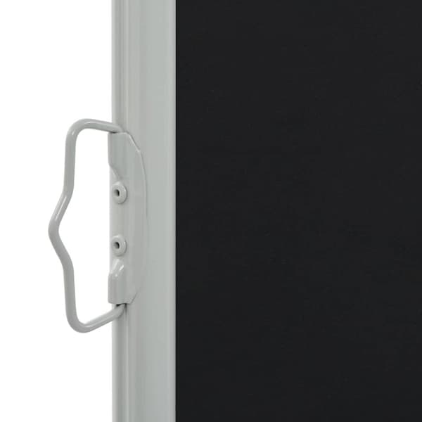 vidaXL Uttrekkbar sidemarkise 100x300 cm svart