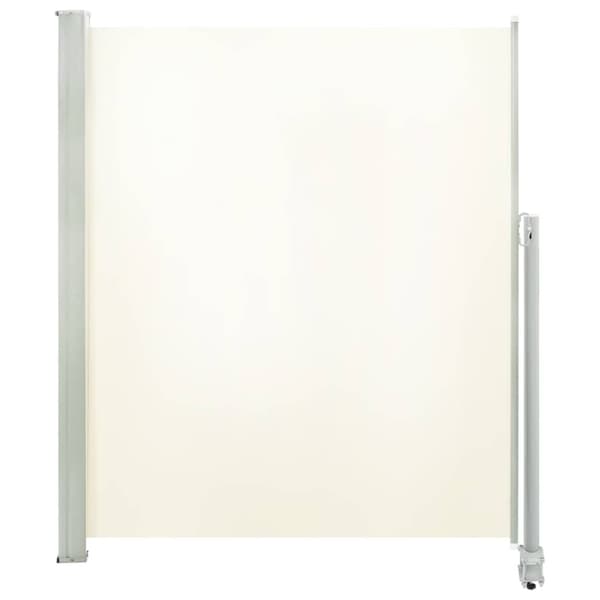 vidaXL Uttrekkbar sidemarkise 160 x 300 cm kremhvit