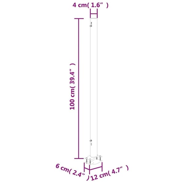 vidaXL Uttrekkbar sidemarkise 160 x 300 cm svart