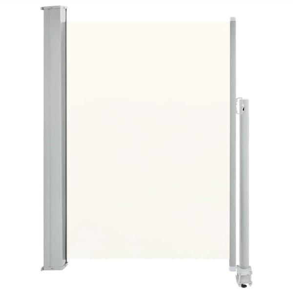 vidaXL Uttrekkbar sidemarkise 100 x 300 cm kremhvit