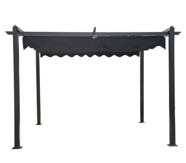 Pergola Gardexa 3.5x3.5x2.4m Svart