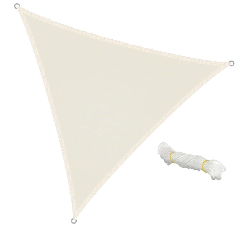 Markis solskydds skugga segel vindrutan 3,6x3,6x3,6 m Grädde 100% HDPE