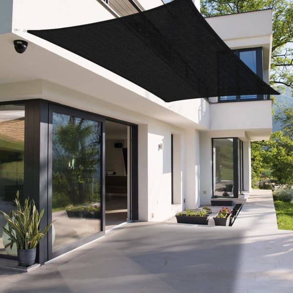 Markis solskydds skugga segel skugga 2x4 m antracit 100% HDPE
