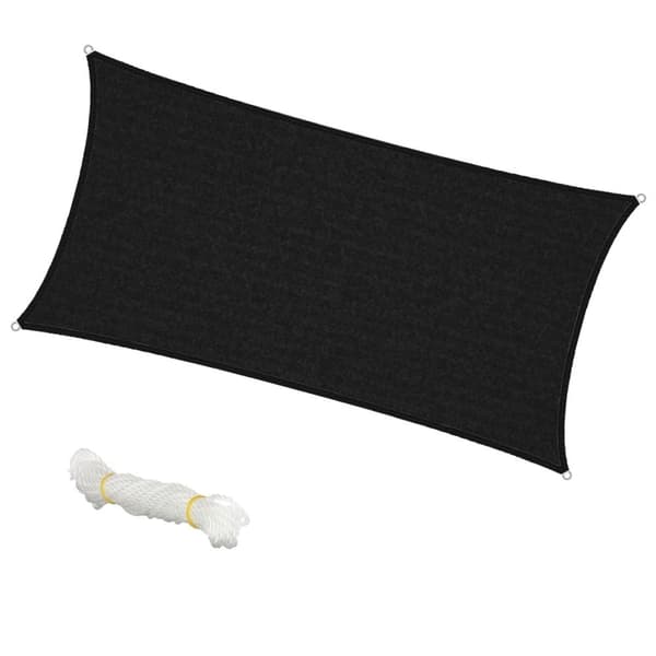 Markis solskydds skugga segel skugga 2x4 m antracit 100% HDPE
