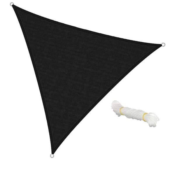 Markise solbeskyttelse skygge sejl 3,6x3,6x3,6 m antracit 100% HDPE terrasse