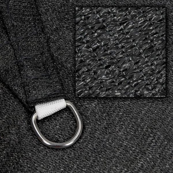 Markise solbeskyttelse skygge sejl skygge 3,6x3,6 m antracit HDPE