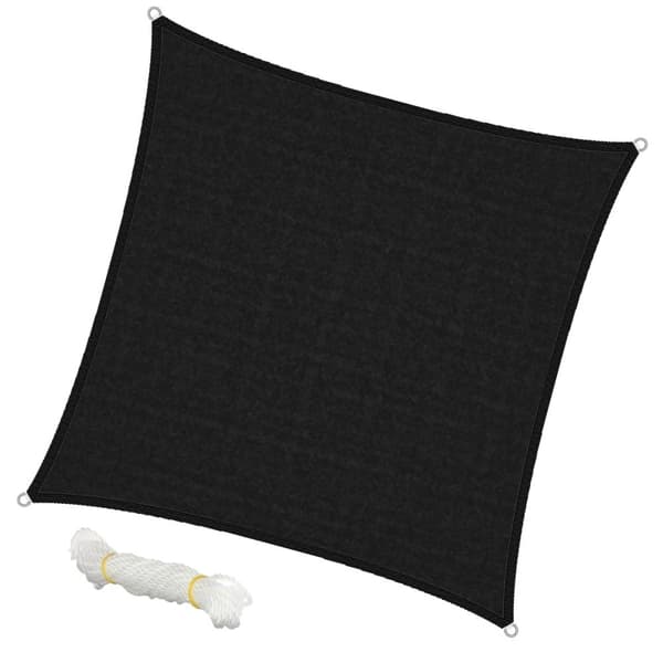 Markiisi suojakerroin varjossa purje varjossa 3,6x3,6 m antrasiitti HDPE