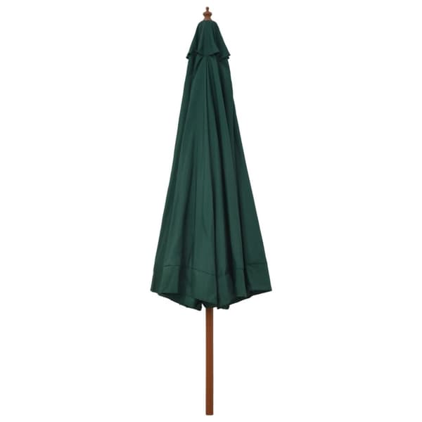 vidaXL Parasoll med trestang 330 cm grønn