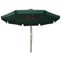 Miniatyrbilde 2 av 5: vidaXL Parasoll med trestang 330 cm grønn