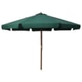 Miniatyrbilde 1 av 5: vidaXL Parasoll med trestang 330 cm grønn