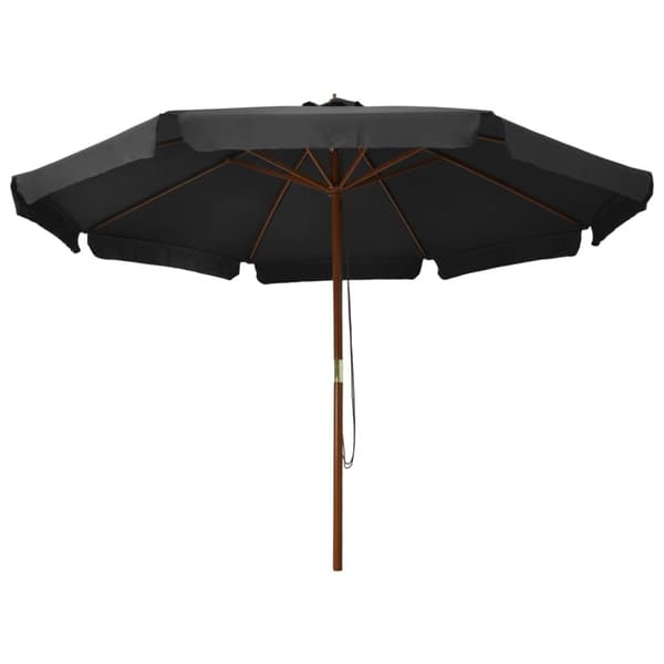 vidaXL Parasoll med trestang 330 cm antrasitt