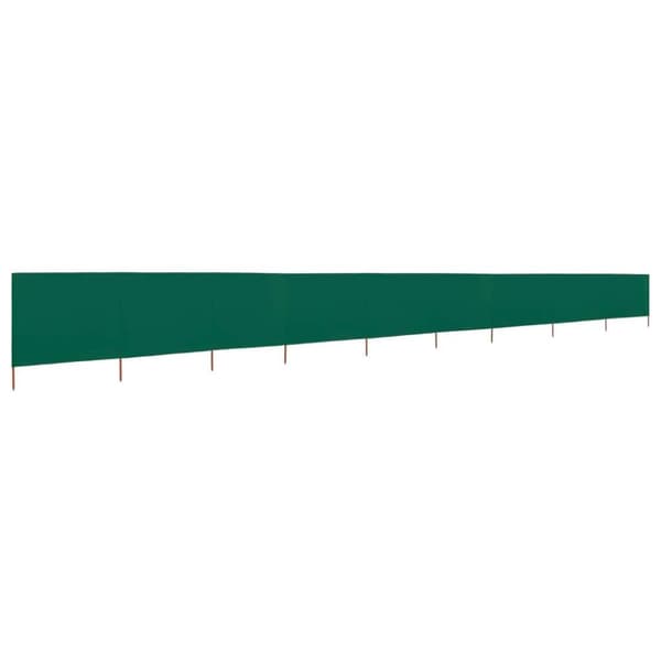 vidaXL Vindskjerm 9 paneler stoff 1200x160 cm grønn