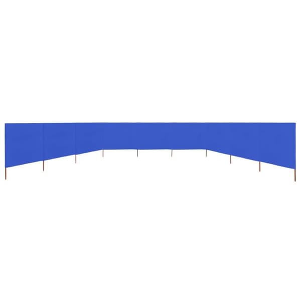 vidaXL Vindskjerm 9 paneler stoff 1200x80 cm asurblå