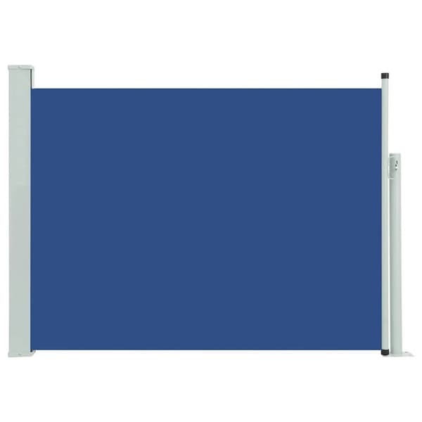 vidaXL Infällbar sidomarkis 120x500 cm blå