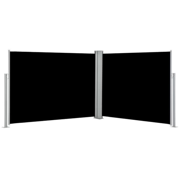 vidaXL sammenrullelig sidemarkise 140 x 1000 cm sort
