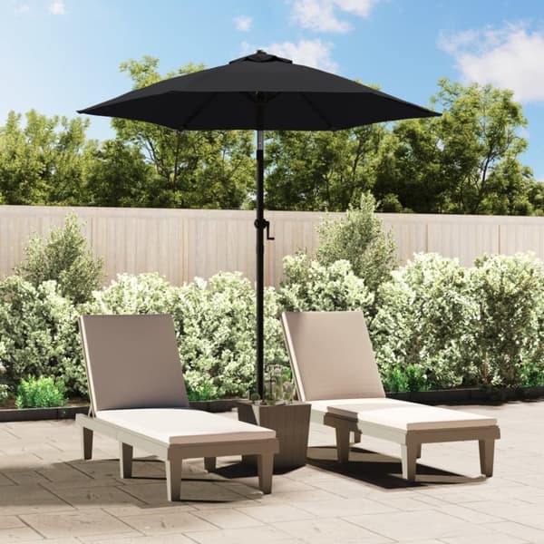 vidaXL parasol 200x224 cm aluminium sort