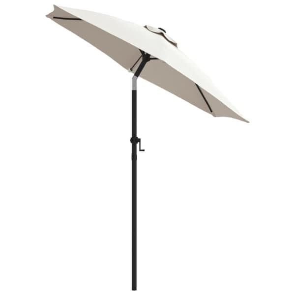 vidaXL Parasoll sandhvit 200x224 cm aluminium