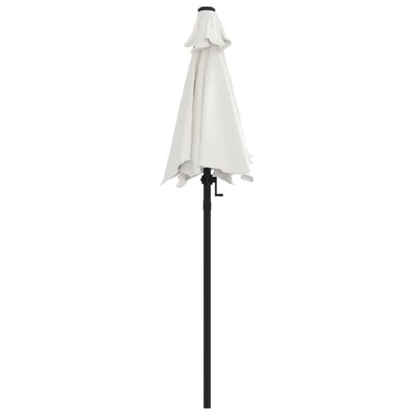 vidaXL Parasoll sandhvit 200x224 cm aluminium