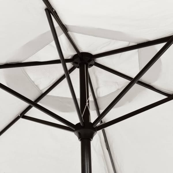 vidaXL Parasoll sandhvit 200x224 cm aluminium