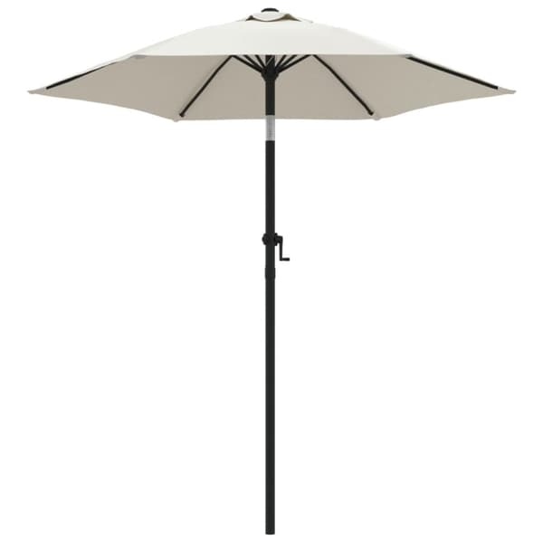 vidaXL Parasoll sandhvit 200x224 cm aluminium