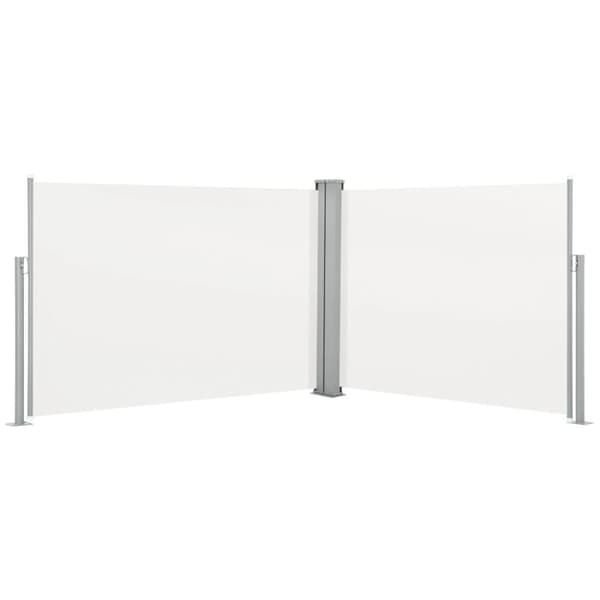 vidaXL Sisäänvedettävä sivumarkiisi 120x1000 cm kerma
