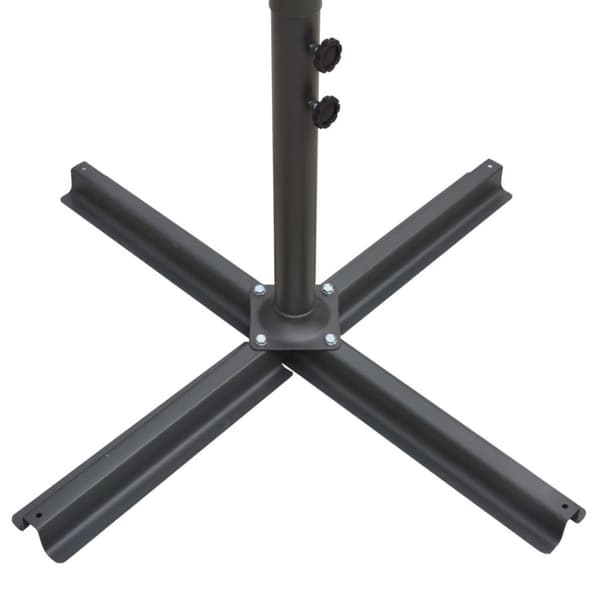 vidaXL dobbelt parasol med stålstang 250x250 cm gråbrun
