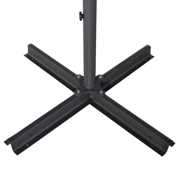 vidaXL Aurinkovarjo alumiinitolpalla 600 cm terrakotta