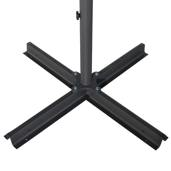 vidaXL haveparasol med aluminiumstang 600 cm antracitgrå