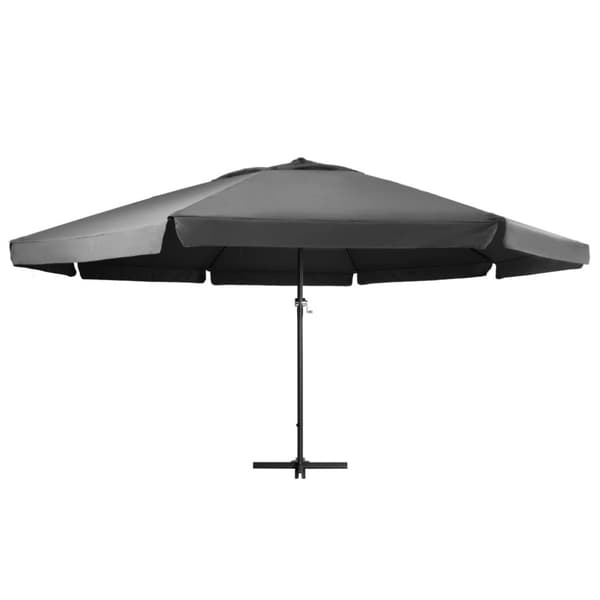 vidaXL haveparasol med aluminiumstang 600 cm antracitgrå