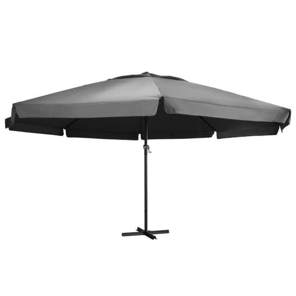 vidaXL haveparasol med aluminiumstang 600 cm antracitgrå