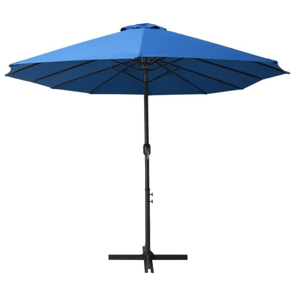vidaXL Parasol med aluminiumsstang 460x270 cm blå