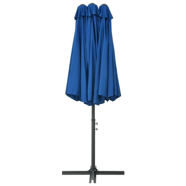 vidaXL Parasol med aluminiumsstang 460x270 cm blå