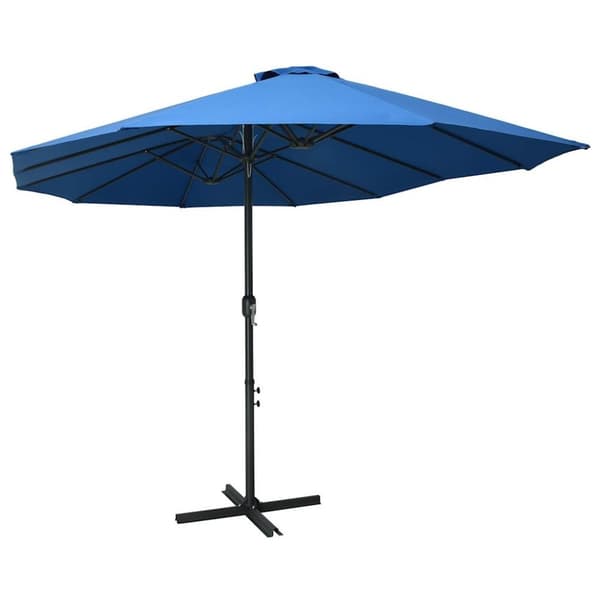 vidaXL Aurinkovarjo alumiinitanko 460x270 cm sininen