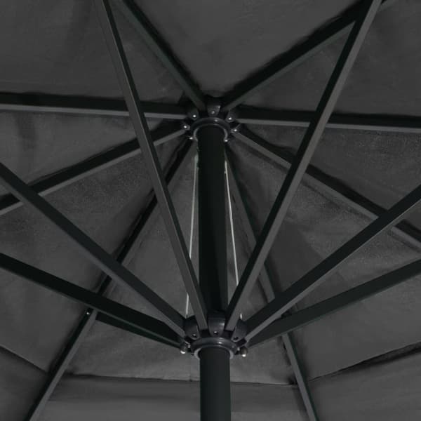 vidaXL Parasoll med aluminiumsstang 600 cm antrasitt