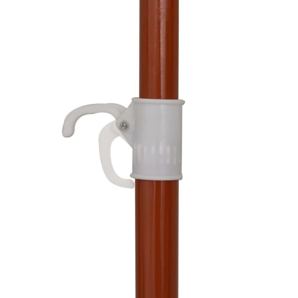 vidaXL Hageparasoll med stålstang 240 cm antrasitt
