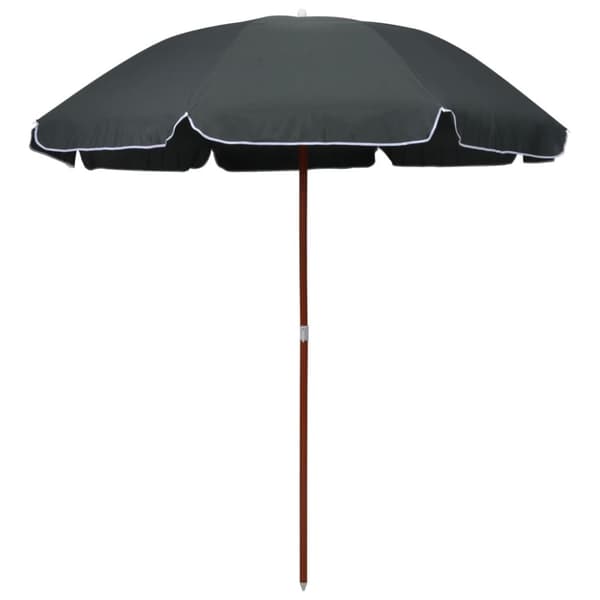 vidaXL Parasoll med stålstang 240 cm antrasitt